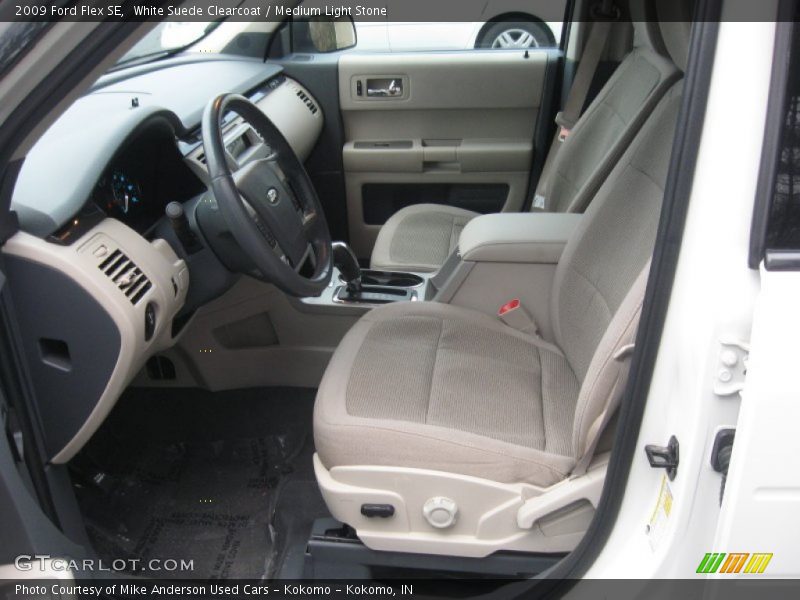 White Suede Clearcoat / Medium Light Stone 2009 Ford Flex SE