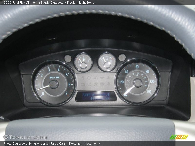 White Suede Clearcoat / Medium Light Stone 2009 Ford Flex SE