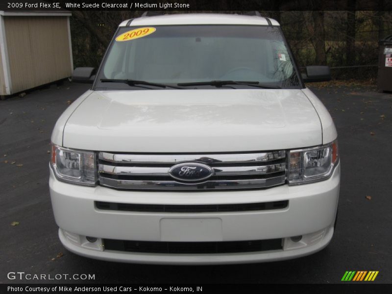 White Suede Clearcoat / Medium Light Stone 2009 Ford Flex SE