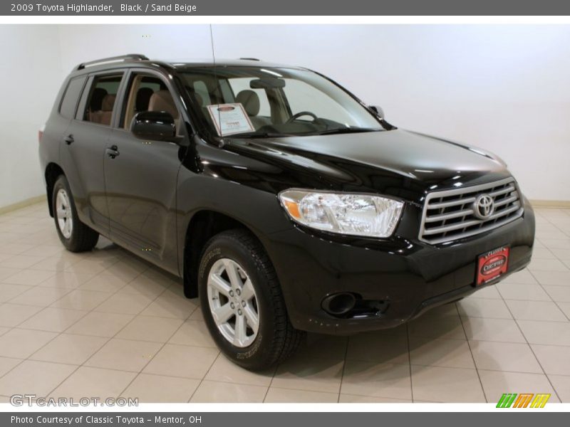 Black / Sand Beige 2009 Toyota Highlander