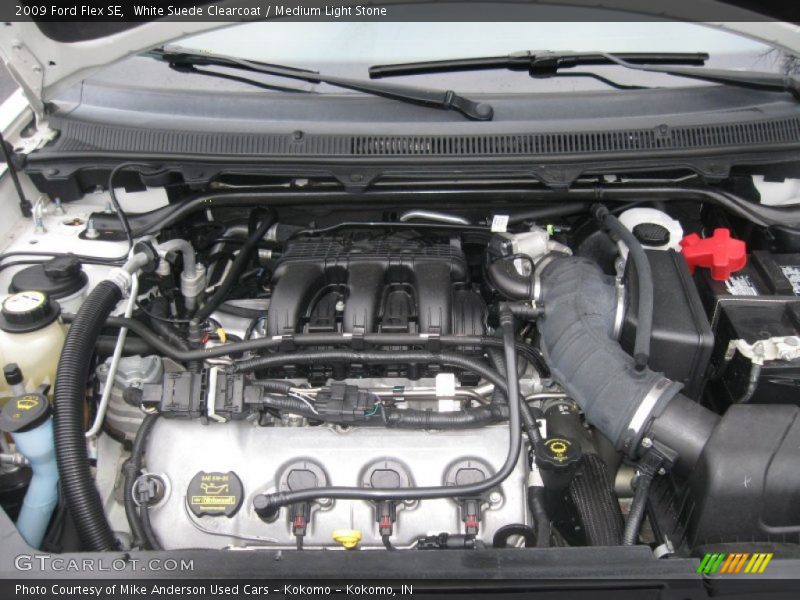 White Suede Clearcoat / Medium Light Stone 2009 Ford Flex SE