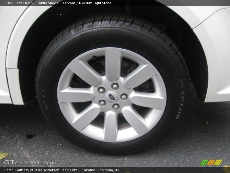 White Suede Clearcoat / Medium Light Stone 2009 Ford Flex SE