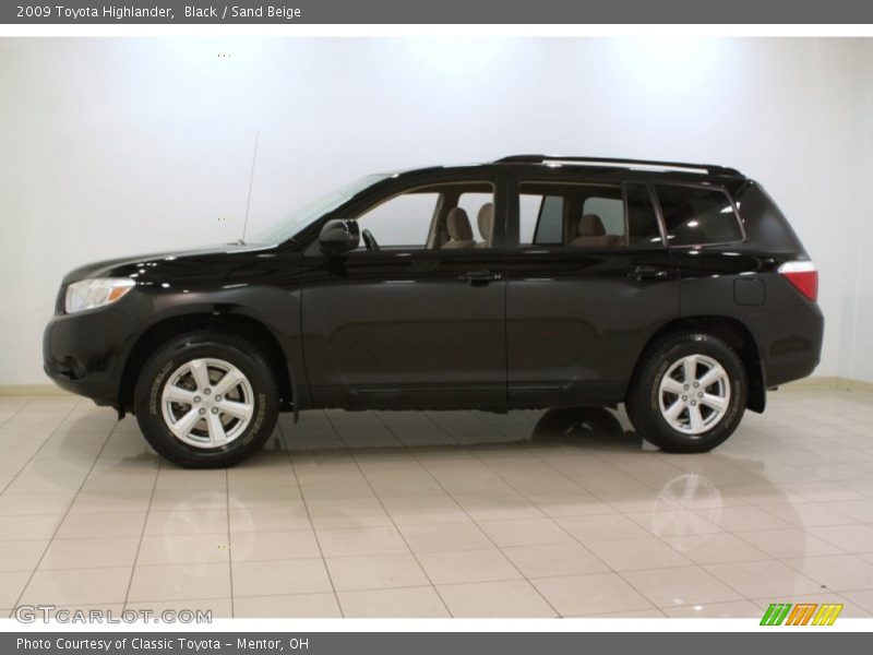 Black / Sand Beige 2009 Toyota Highlander
