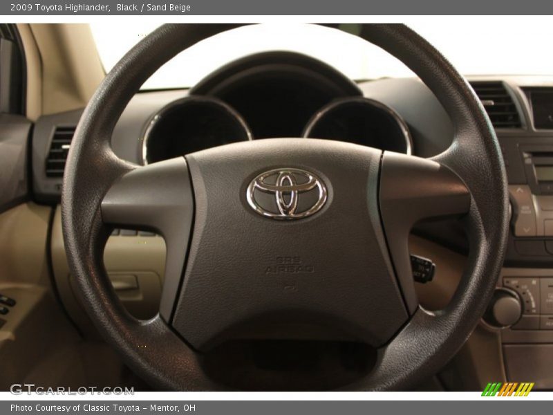 Black / Sand Beige 2009 Toyota Highlander