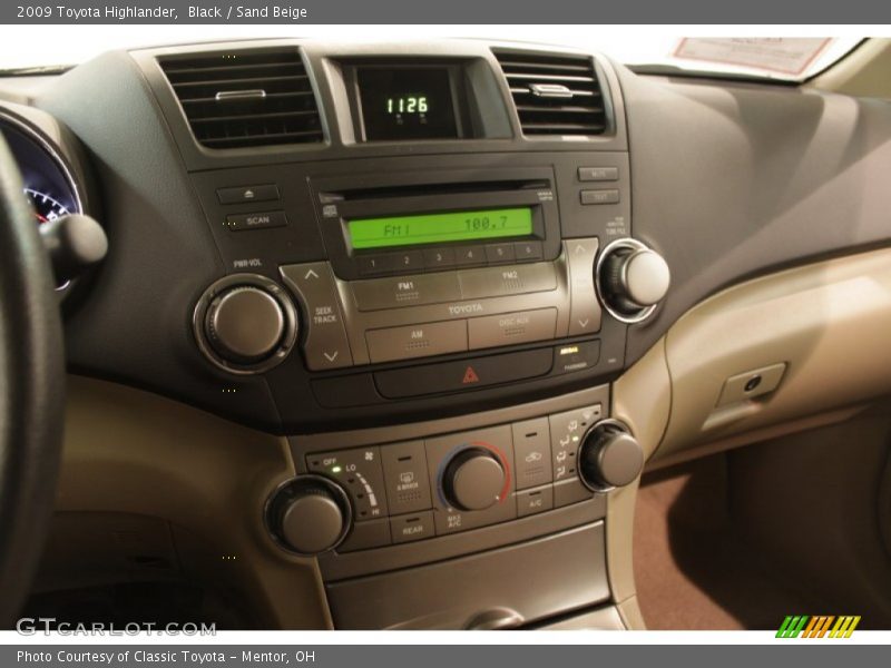 Black / Sand Beige 2009 Toyota Highlander