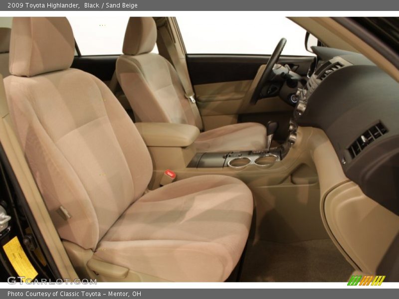Black / Sand Beige 2009 Toyota Highlander