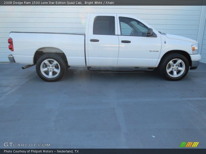 Bright White / Khaki 2008 Dodge Ram 1500 Lone Star Edition Quad Cab