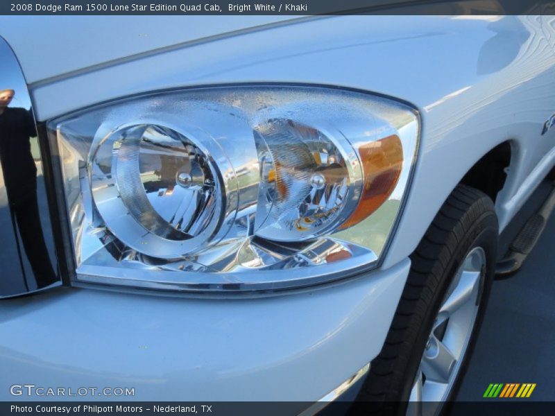 Bright White / Khaki 2008 Dodge Ram 1500 Lone Star Edition Quad Cab