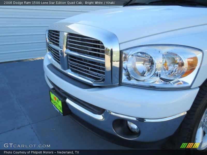 Bright White / Khaki 2008 Dodge Ram 1500 Lone Star Edition Quad Cab