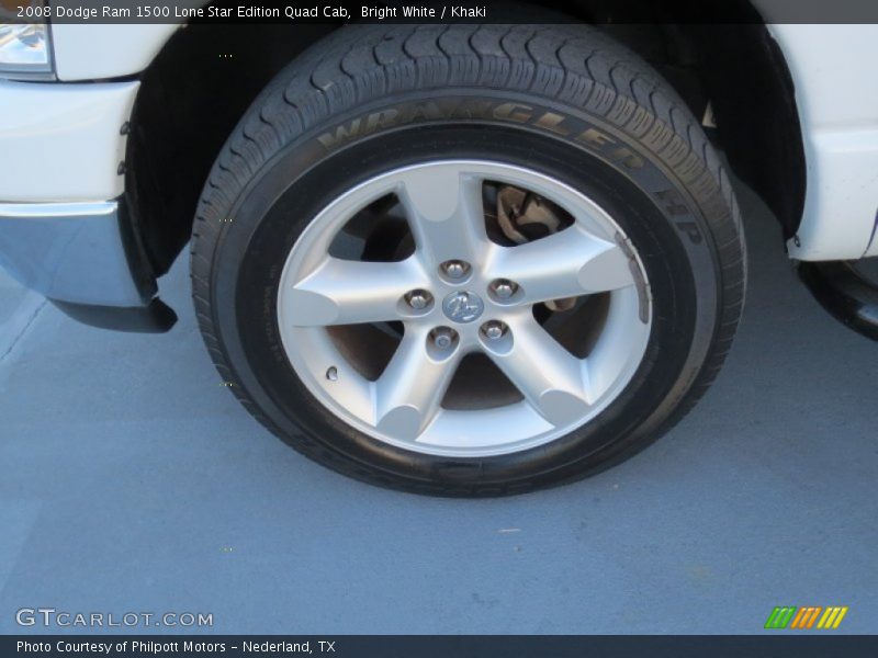 Bright White / Khaki 2008 Dodge Ram 1500 Lone Star Edition Quad Cab