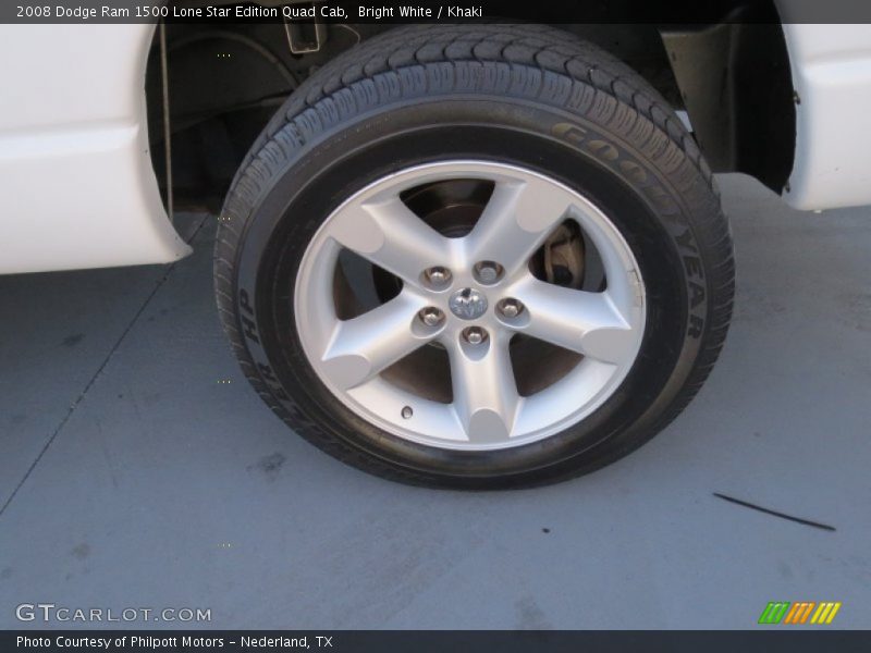 Bright White / Khaki 2008 Dodge Ram 1500 Lone Star Edition Quad Cab