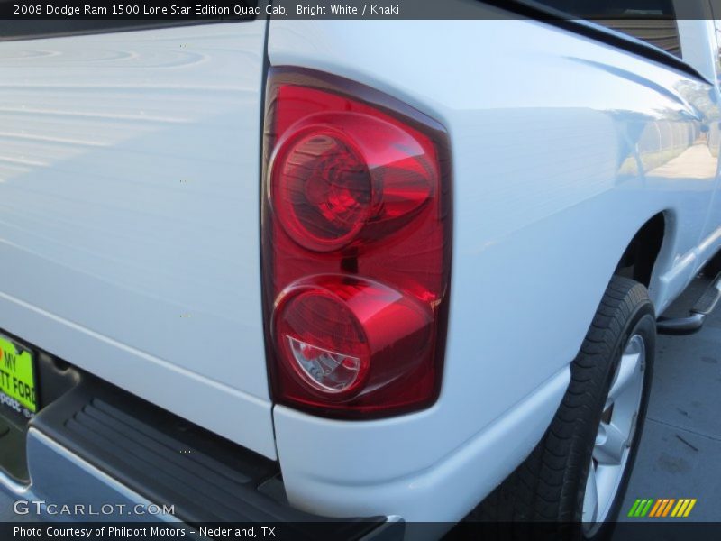 Bright White / Khaki 2008 Dodge Ram 1500 Lone Star Edition Quad Cab