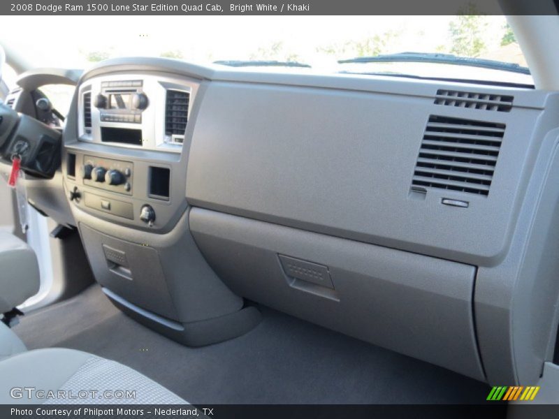 Bright White / Khaki 2008 Dodge Ram 1500 Lone Star Edition Quad Cab