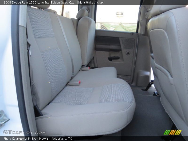 Bright White / Khaki 2008 Dodge Ram 1500 Lone Star Edition Quad Cab