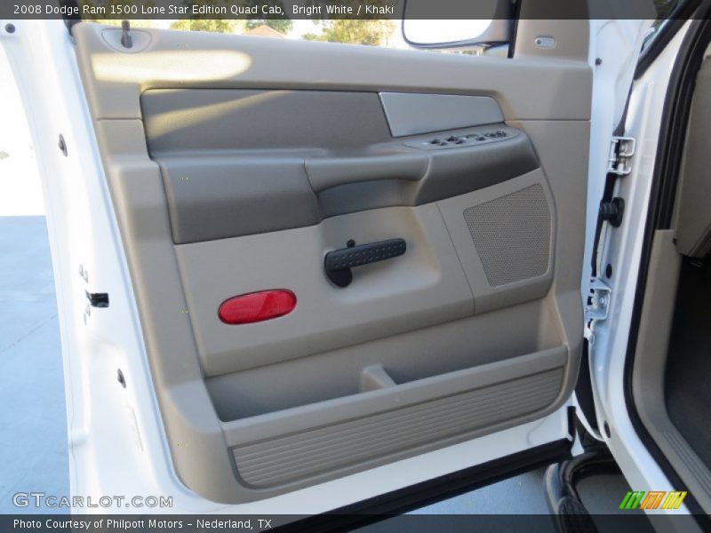 Bright White / Khaki 2008 Dodge Ram 1500 Lone Star Edition Quad Cab
