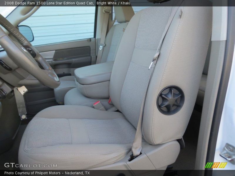 Bright White / Khaki 2008 Dodge Ram 1500 Lone Star Edition Quad Cab