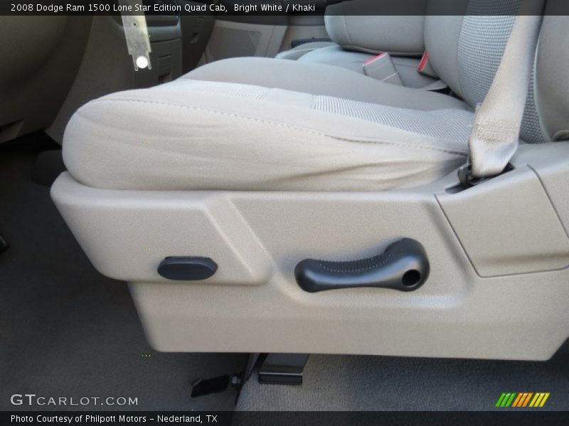 Bright White / Khaki 2008 Dodge Ram 1500 Lone Star Edition Quad Cab