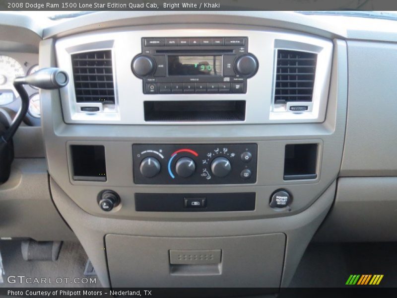 Bright White / Khaki 2008 Dodge Ram 1500 Lone Star Edition Quad Cab