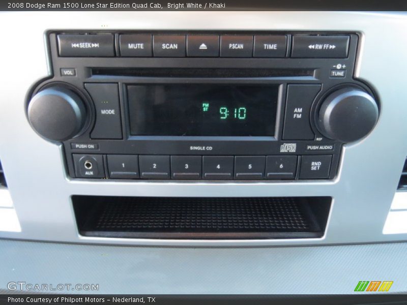 Bright White / Khaki 2008 Dodge Ram 1500 Lone Star Edition Quad Cab