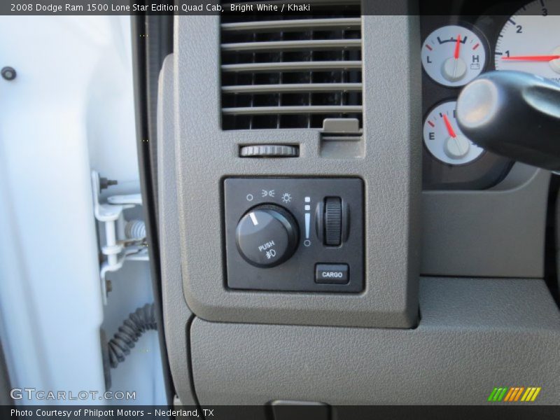 Bright White / Khaki 2008 Dodge Ram 1500 Lone Star Edition Quad Cab
