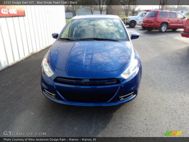 Blue Streak Pearl Coat / Black 2013 Dodge Dart SXT