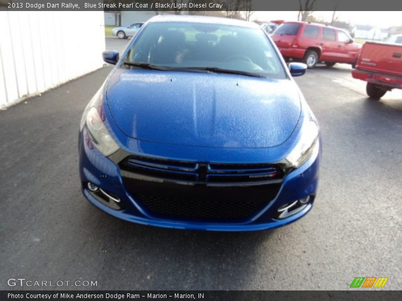 Blue Streak Pearl Coat / Black/Light Diesel Gray 2013 Dodge Dart Rallye