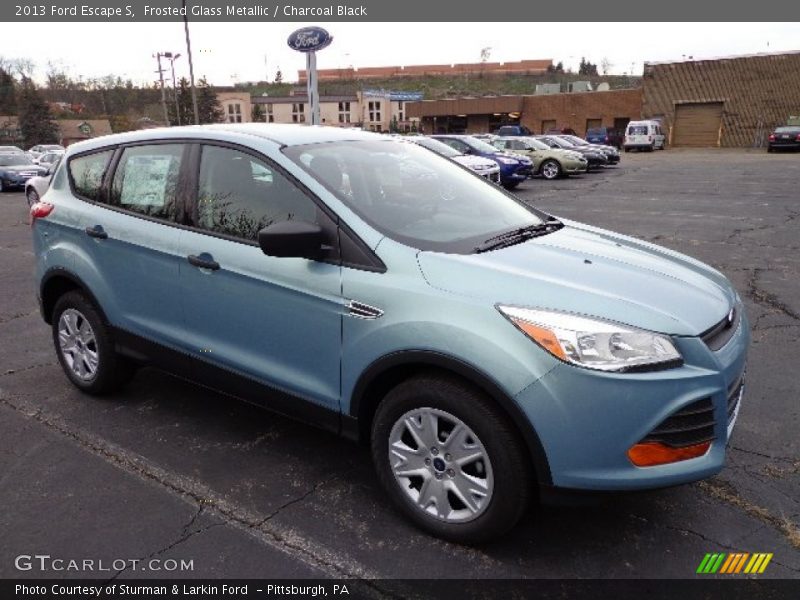Frosted Glass Metallic / Charcoal Black 2013 Ford Escape S
