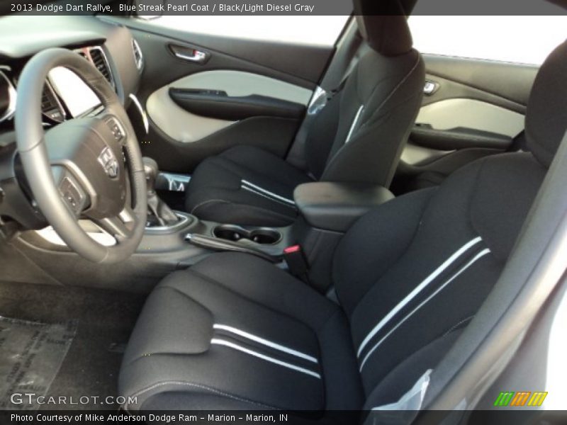 Blue Streak Pearl Coat / Black/Light Diesel Gray 2013 Dodge Dart Rallye