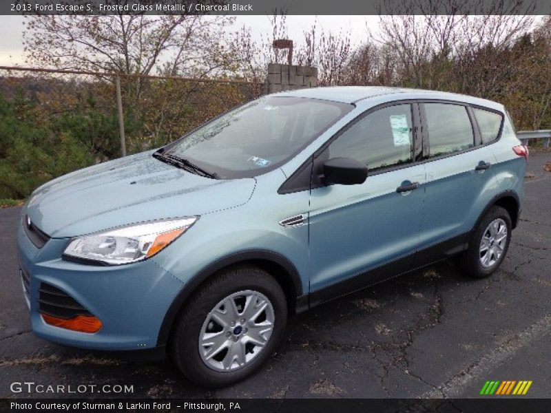 Frosted Glass Metallic / Charcoal Black 2013 Ford Escape S