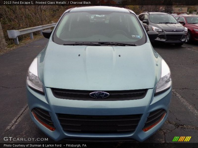 Frosted Glass Metallic / Charcoal Black 2013 Ford Escape S