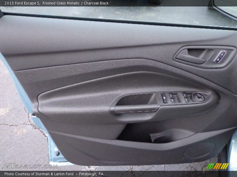 Frosted Glass Metallic / Charcoal Black 2013 Ford Escape S