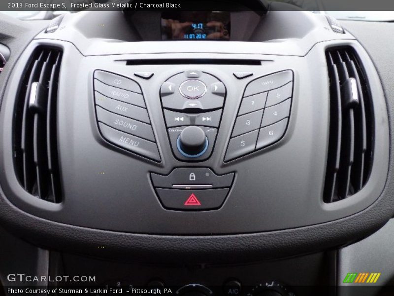 Frosted Glass Metallic / Charcoal Black 2013 Ford Escape S
