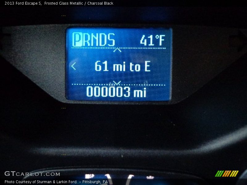 Frosted Glass Metallic / Charcoal Black 2013 Ford Escape S