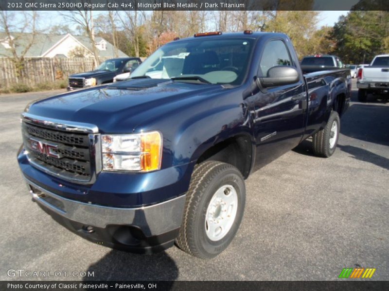 Midnight Blue Metallic / Dark Titanium 2012 GMC Sierra 2500HD Regular Cab 4x4