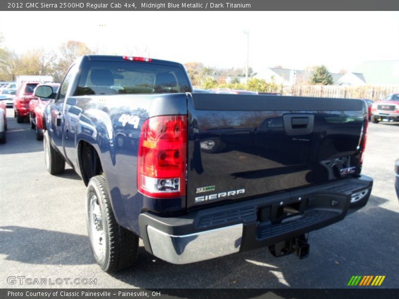 Midnight Blue Metallic / Dark Titanium 2012 GMC Sierra 2500HD Regular Cab 4x4
