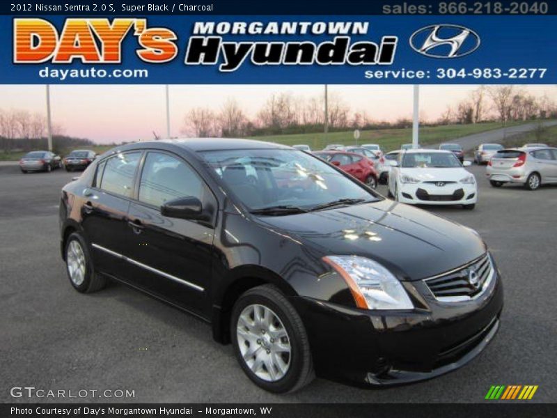 Super Black / Charcoal 2012 Nissan Sentra 2.0 S