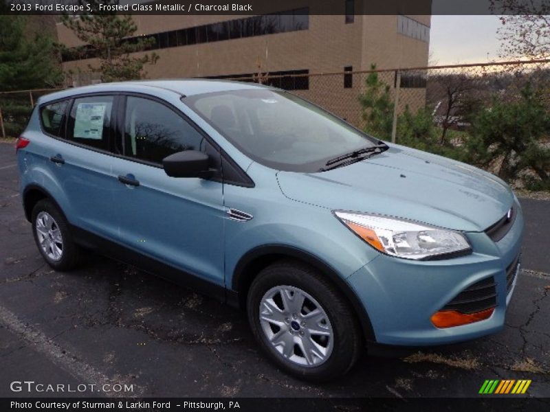 Frosted Glass Metallic / Charcoal Black 2013 Ford Escape S