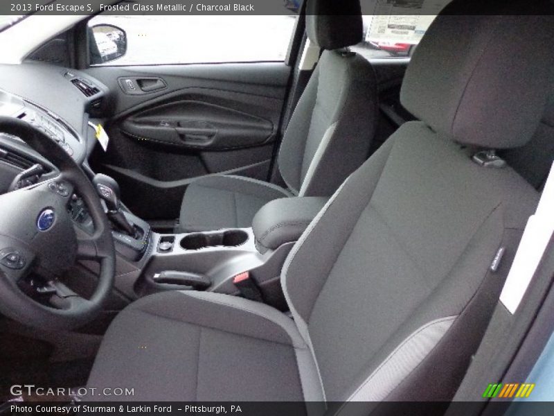 Frosted Glass Metallic / Charcoal Black 2013 Ford Escape S