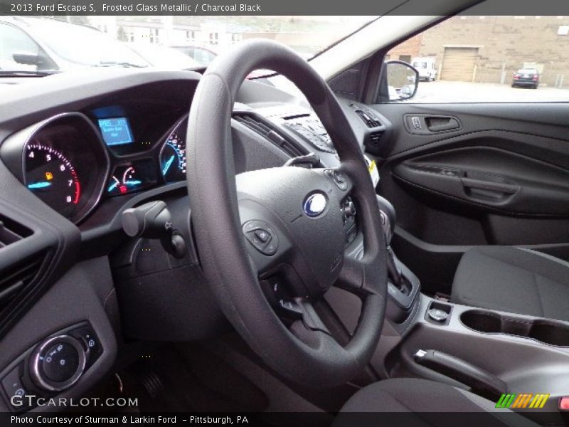 Frosted Glass Metallic / Charcoal Black 2013 Ford Escape S