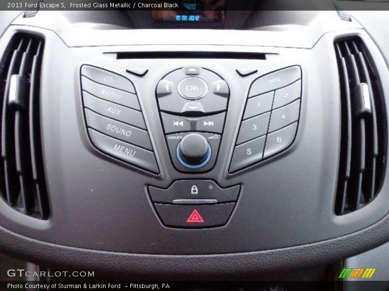 Frosted Glass Metallic / Charcoal Black 2013 Ford Escape S