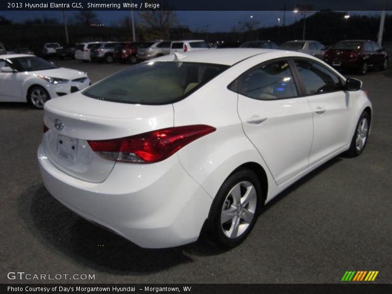 Shimmering White / Beige 2013 Hyundai Elantra GLS