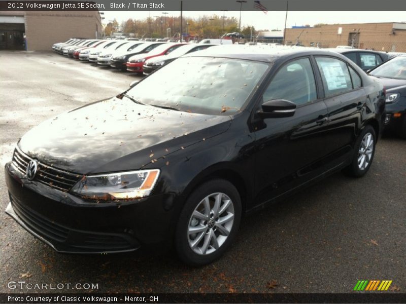 Black / Titan Black 2012 Volkswagen Jetta SE Sedan