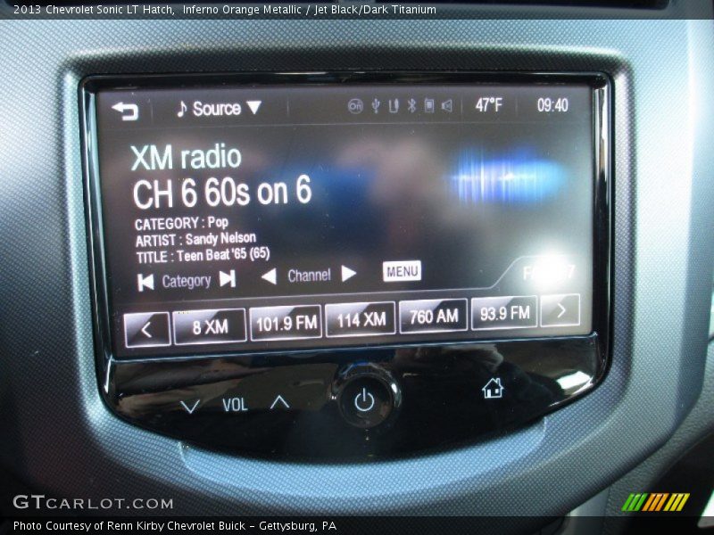 Inferno Orange Metallic / Jet Black/Dark Titanium 2013 Chevrolet Sonic LT Hatch