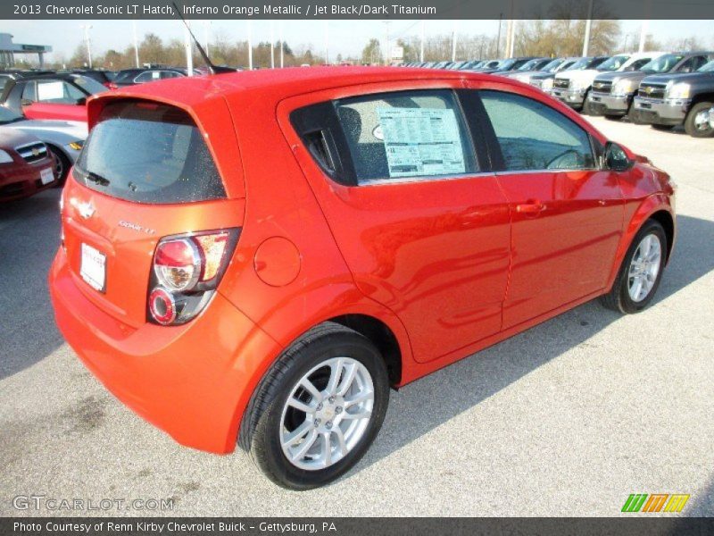 Inferno Orange Metallic / Jet Black/Dark Titanium 2013 Chevrolet Sonic LT Hatch
