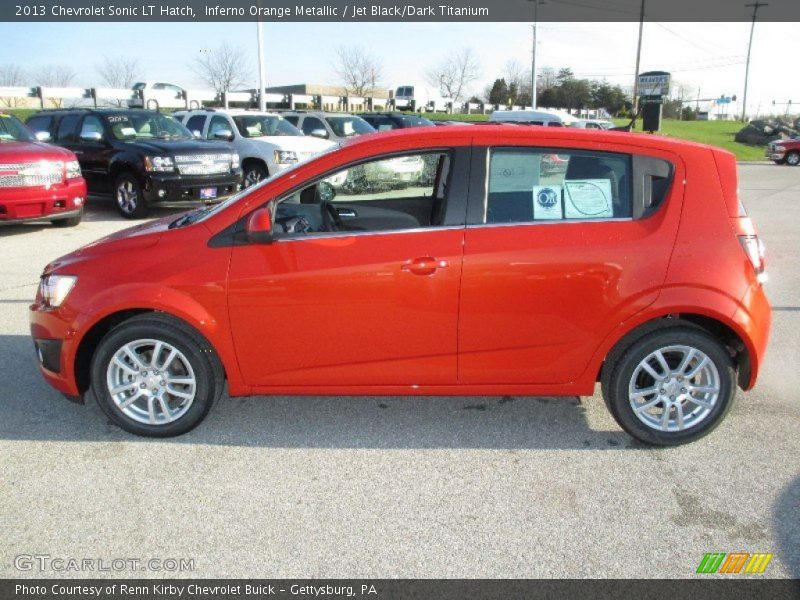 Inferno Orange Metallic / Jet Black/Dark Titanium 2013 Chevrolet Sonic LT Hatch