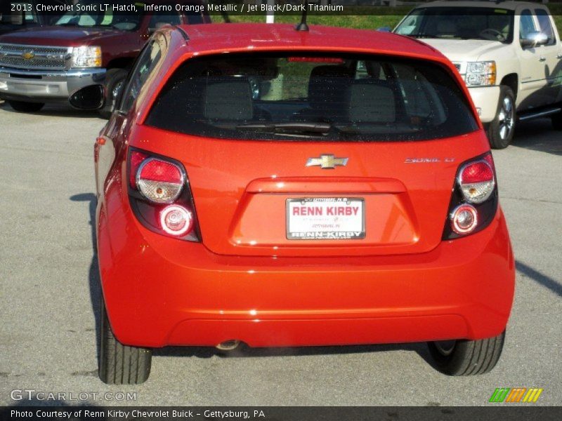 Inferno Orange Metallic / Jet Black/Dark Titanium 2013 Chevrolet Sonic LT Hatch