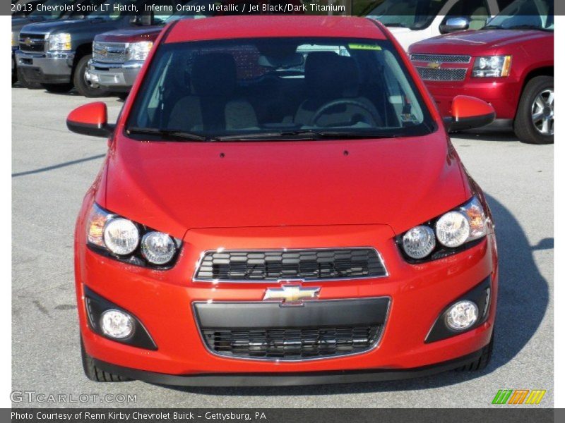 Inferno Orange Metallic / Jet Black/Dark Titanium 2013 Chevrolet Sonic LT Hatch
