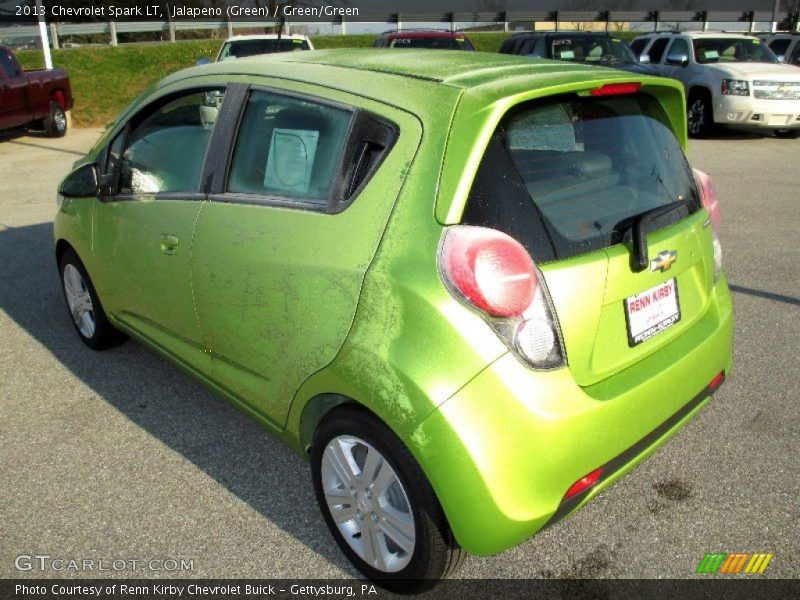 Jalapeno (Green) / Green/Green 2013 Chevrolet Spark LT