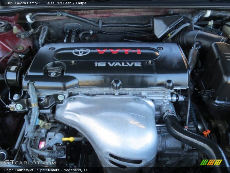 Salsa Red Pearl / Taupe 2005 Toyota Camry LE