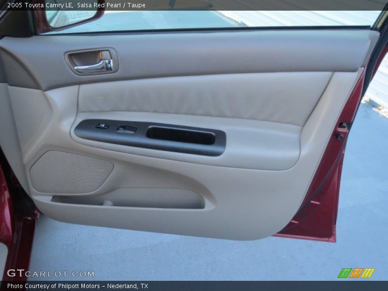 Salsa Red Pearl / Taupe 2005 Toyota Camry LE